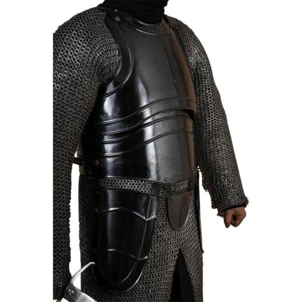 Warrior Steel Cuirass with Tassets - Blackened