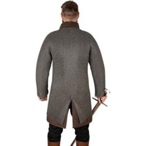 Long Sleeve Steel Chainmail Hauberk - 9mm Round Rings