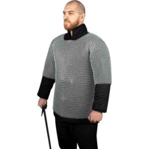 Galvanized Steel Chainmail Haubergeon - 10mm Round Rings