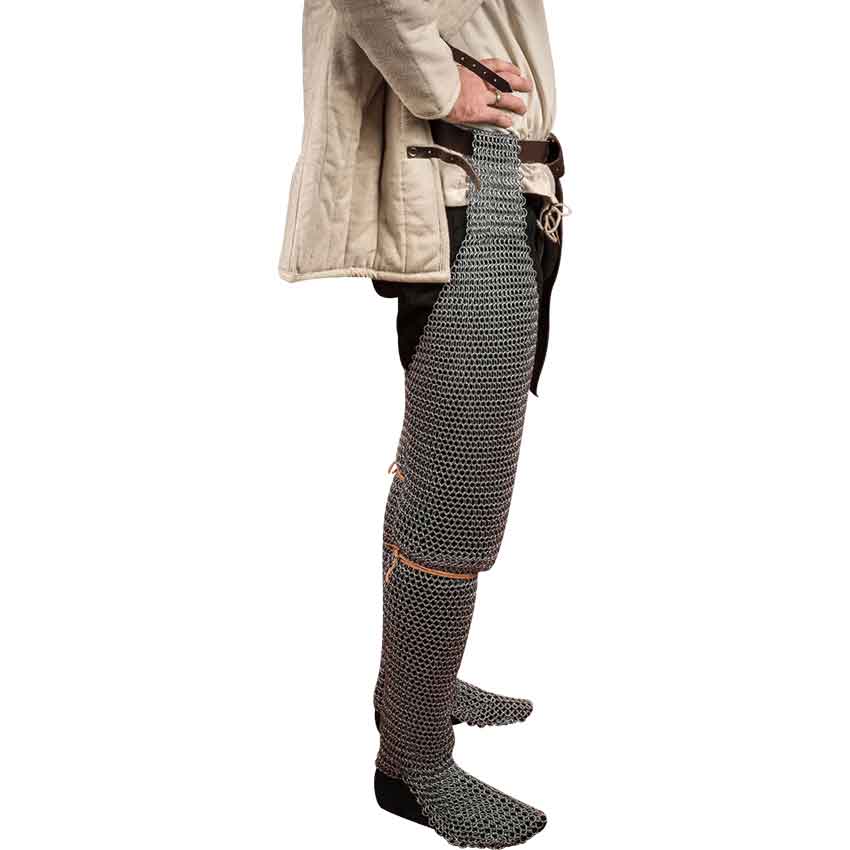 Galvanized Steel Chainmail Chausses - 10mm Round Rings