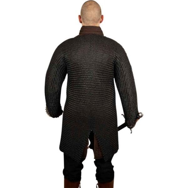Black Dynasty Chainmail Hauberk - 10mm Round Rings