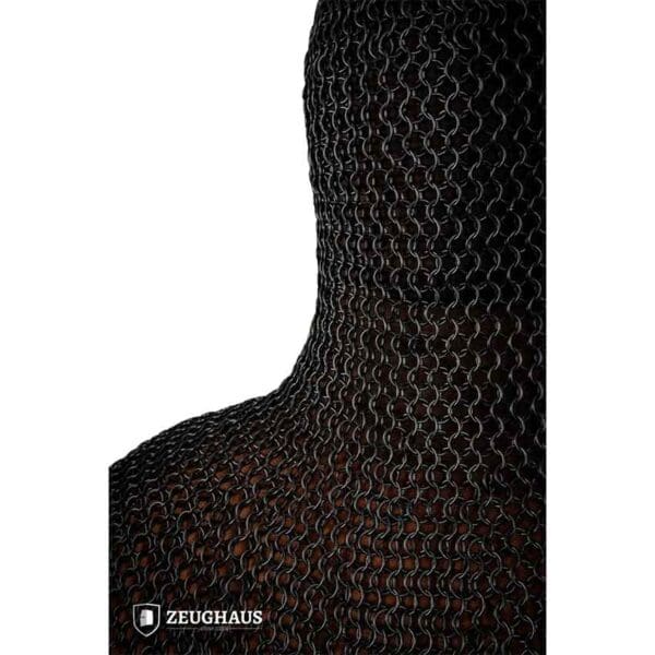 Black Dynasty Chainmail Coif - 10mm Round Rings