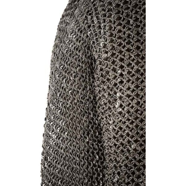Riveted Steel Chainmail Haubergeon - 10mm Round Rings