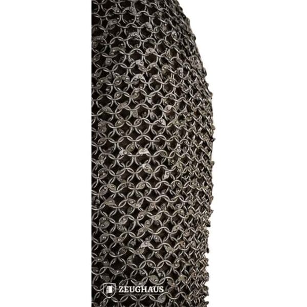 Riveted Steel Chainmail Haubergeon - 10mm Round Rings