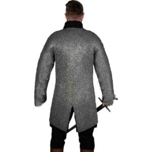 Riveted Steel Chainmail Hauberk - 9mm Flat Rings