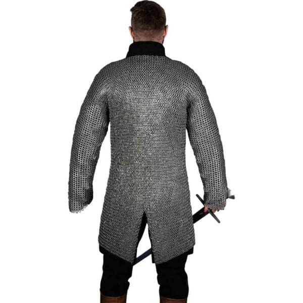 Riveted Steel Chainmail Hauberk - 9mm Flat Rings