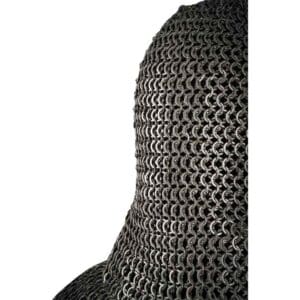 Riveted Steel Chainmail Coif - 9mm Flat Rings