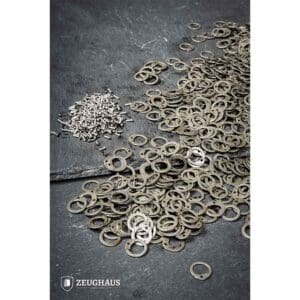 9mm Flat Steel Chainmail Rings with Rivets