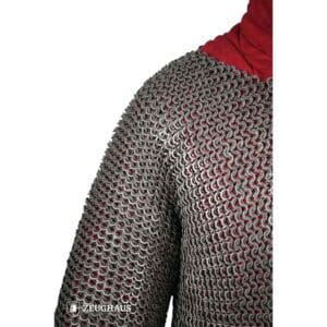 Wedge Riveted Chainmail Haubergeon - 9mm Flat Rings