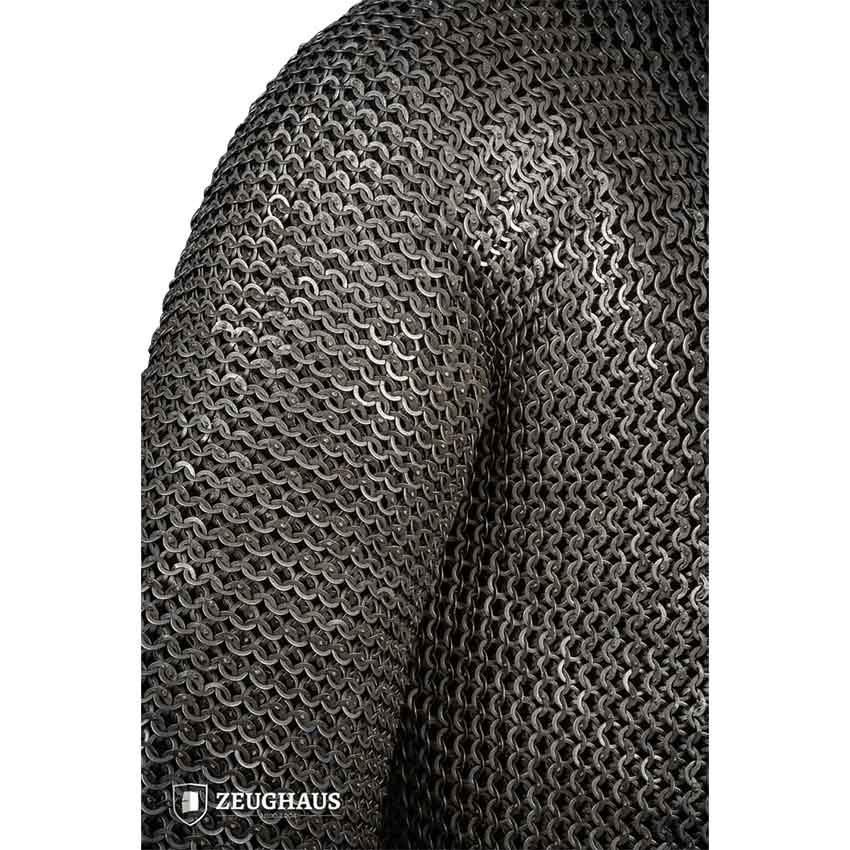 Wedge Riveted Chainmail Hauberk - 9mm Flat Rings