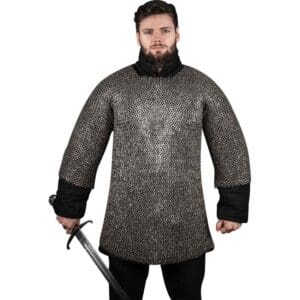 Stainless Steel Riveted Chainmail Haubergeon - 9mm Flat Rings