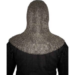 Stainless Steel Riveted Chainmail Hood - 9mm Flat Rings