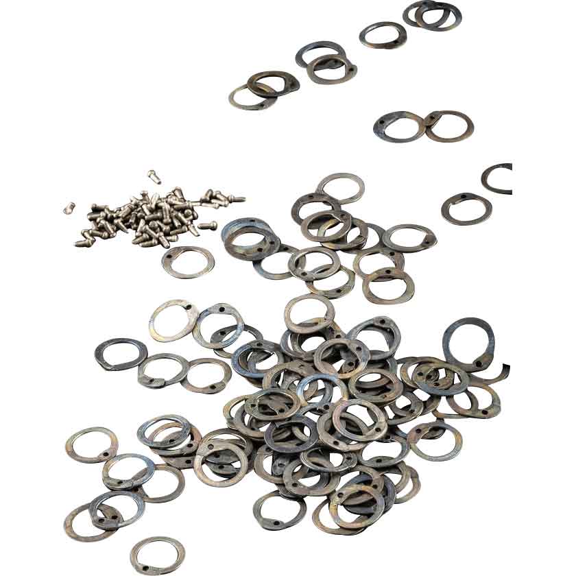 9mm Titanium Riveted Chainmail Rings with Rivets
