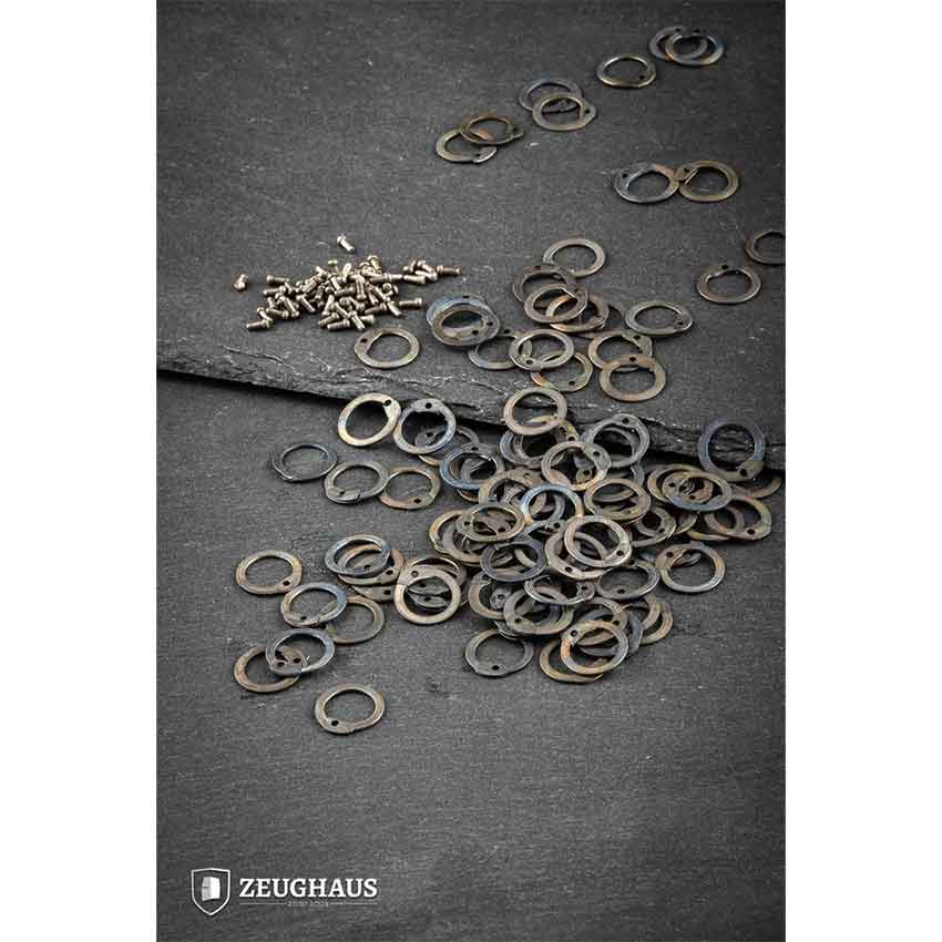 9mm Titanium Riveted Chainmail Rings with Rivets