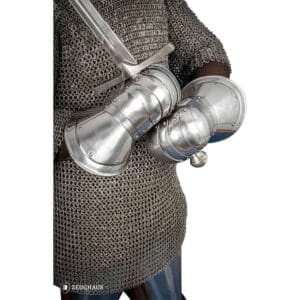 15th Century Mitten Gauntlets - Polished