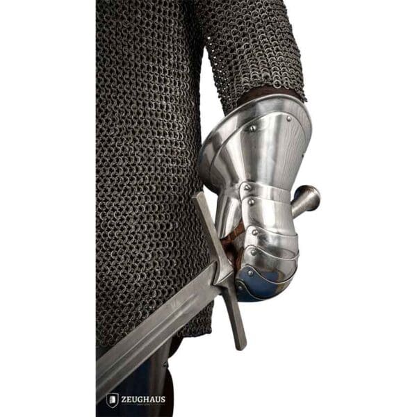 15th Century Mitten Gauntlets - Polished