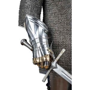 15th Century German Gauntlets with Brass Accent