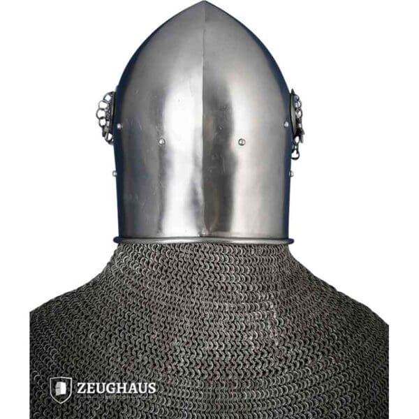 Late Medieval Avenger Bascinet Helmet - Polished