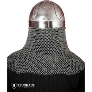 Viking Spectacle Helmet with Aventail - Polished