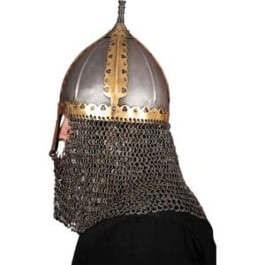 Rus Helmet with Riveted Aventail - Antiqued