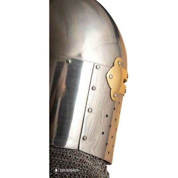 Sugar Loaf Great Helmet with Brass Accent - Polished