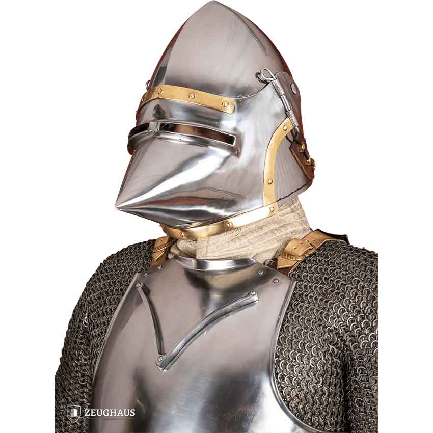 Houndskull Churburg Bascinet Helmet - Polished