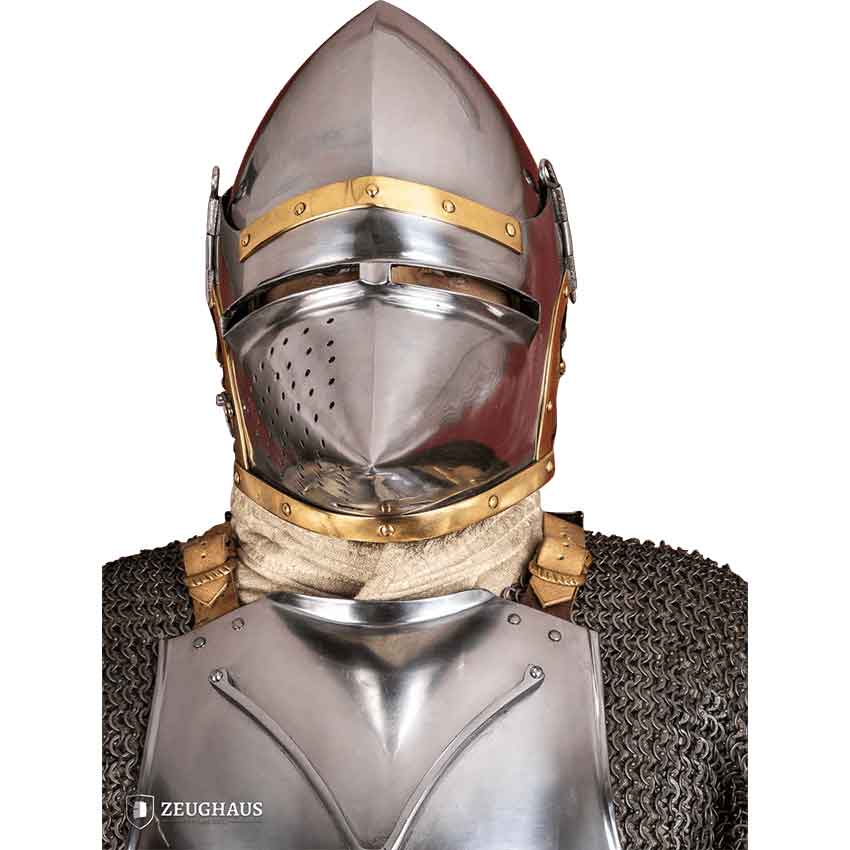 Houndskull Churburg Bascinet Helmet - Polished