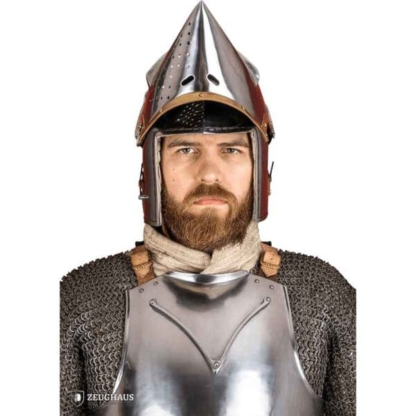 Houndskull Churburg Bascinet Helmet - Polished