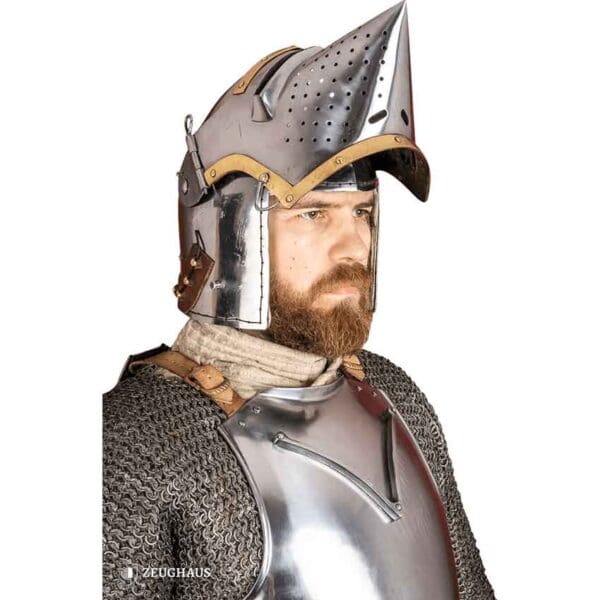 Houndskull Churburg Bascinet Helmet - Polished