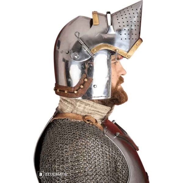 Houndskull Churburg Bascinet Helmet - Polished