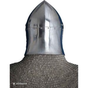 Brass Cross Sugar Loaf Helmet with Visor - Polished