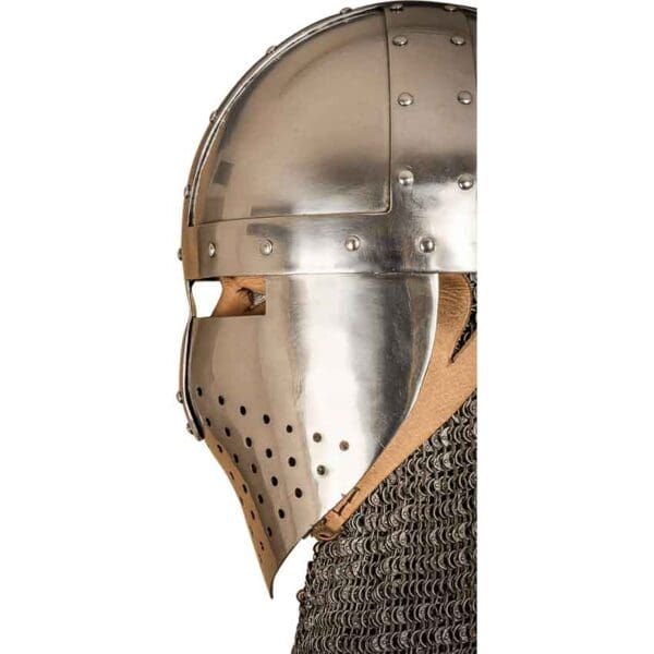 Spangenhelm with Face Guard - Polished
