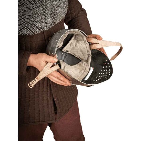 Spangenhelm with Face Guard - Polished