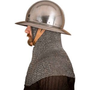 14th Century Kettle Hat Helmet - Polished