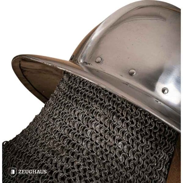 14th Century Kettle Hat Helmet - Polished