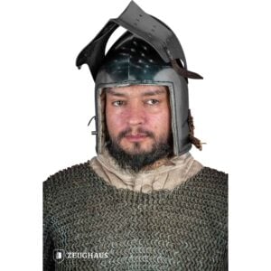 Full Visor Bascinet Helmet - Polished