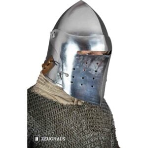 Full Visor Bascinet Helmet - Polished