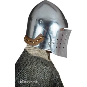 Full Visor Bascinet Helmet - Polished