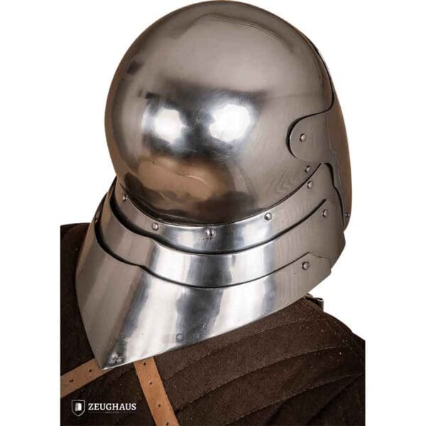 15th Century German Full Visor Sallet Helmet - Polished