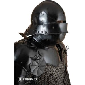15th Century German Sallet Helmet - Blackened
