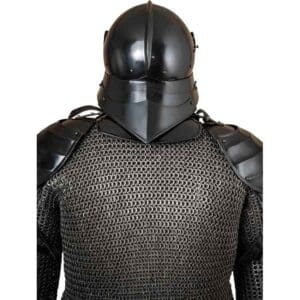 15th Century German Sallet Helmet - Blackened