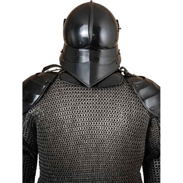 15th Century German Sallet Helmet - Blackened