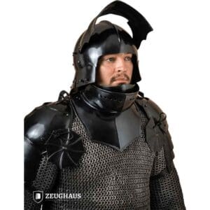 15th Century German Sallet Helmet - Blackened