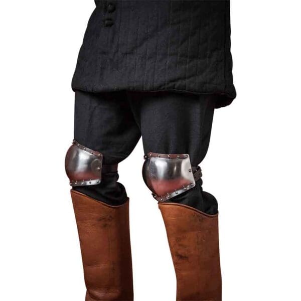 14th Century Knee Armour Polyens - Polished