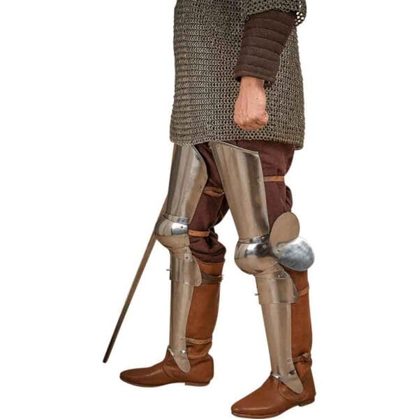 Steel Full Leg Armour - Polished
