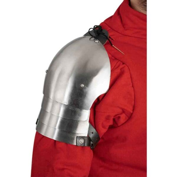 14th Century Steel Pauldrons - Polished