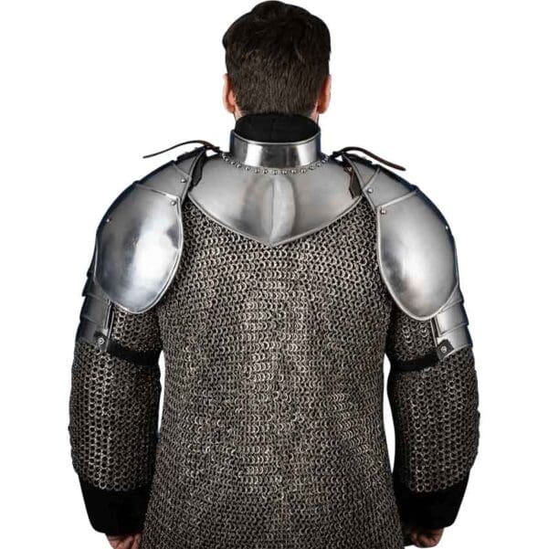 Knight Steel Pauldrons - Polished