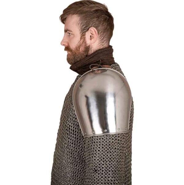 14th Century Soldier Pauldrons - Polished