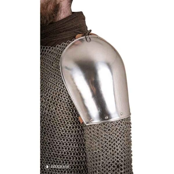 14th Century Soldier Pauldrons - Polished