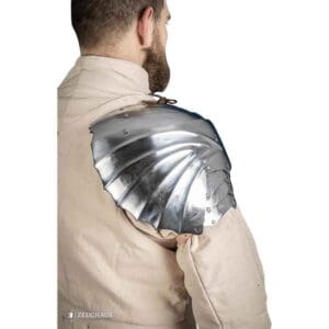 German Steel Pauldrons - Polished